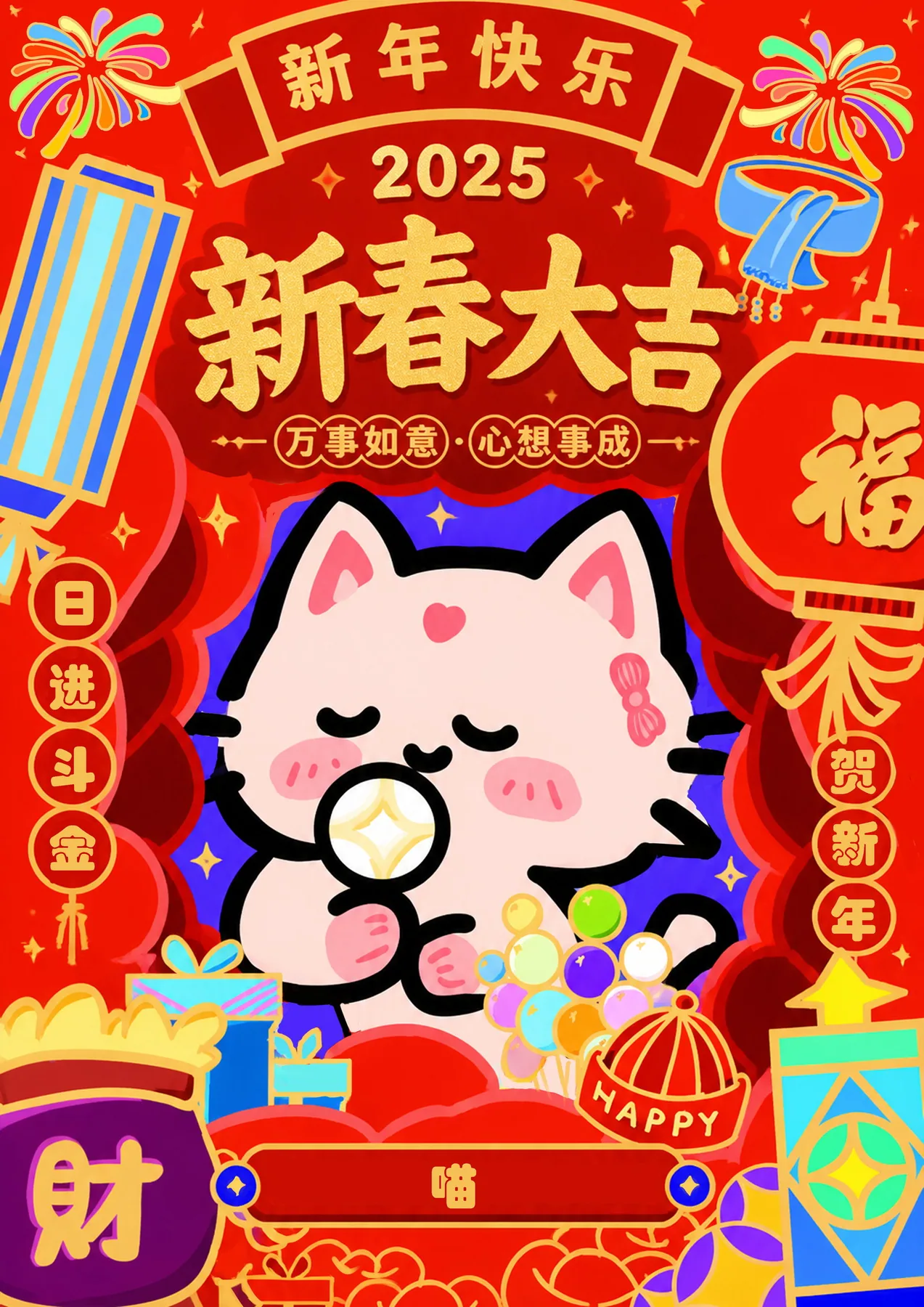 喵汪咩嘶 主视觉海报 喵